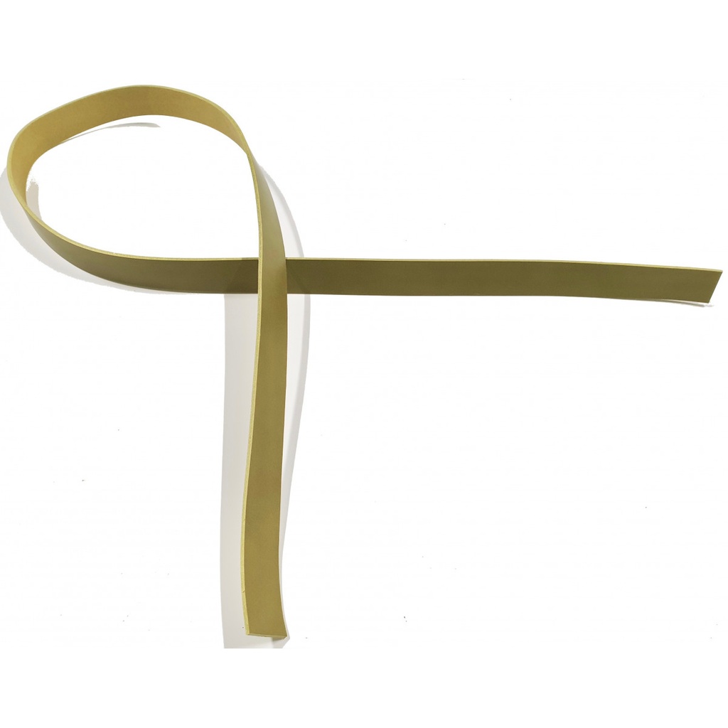 Lanière de Collet Lisse Vert Olive - Plusieurs largeurs - Long mini : 120 cm