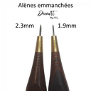 Alène emmanchée Decourt  - Fer Diamant 1.9 ou 2.3mm