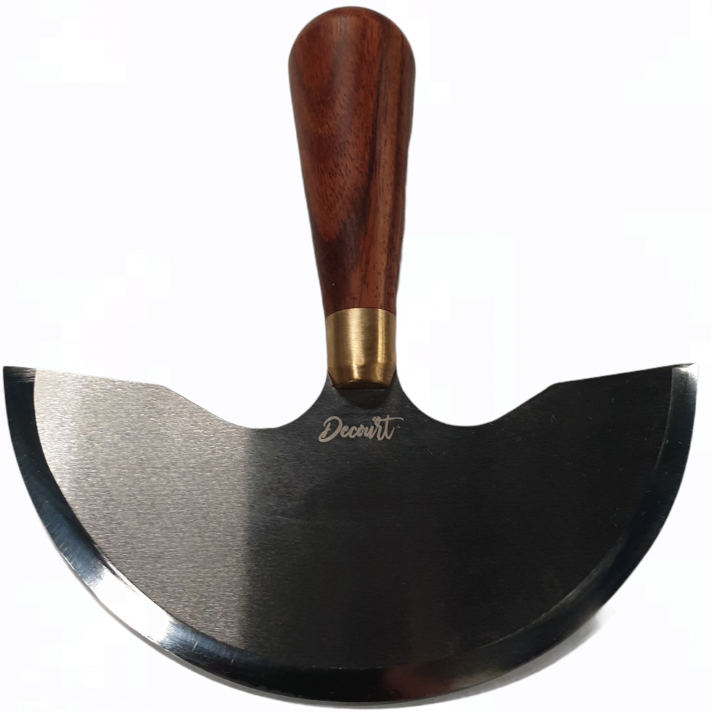 [OUT-CaP-150-KL-ROS02] Couteau à Pied (1/2 Lune) Decourt By Kevin Lee - 150mm (Bois de Rose)