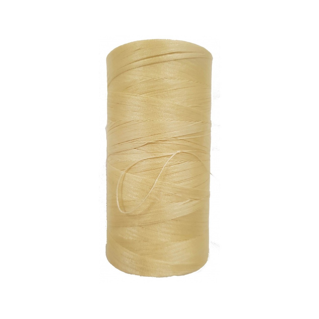 [FOUR-FIL-035-1000-S008] Fil Ciré Rond Polyester - Diamètre O,35 mm - Bobine 1000 mètres - DECOURT (S008 Crème)