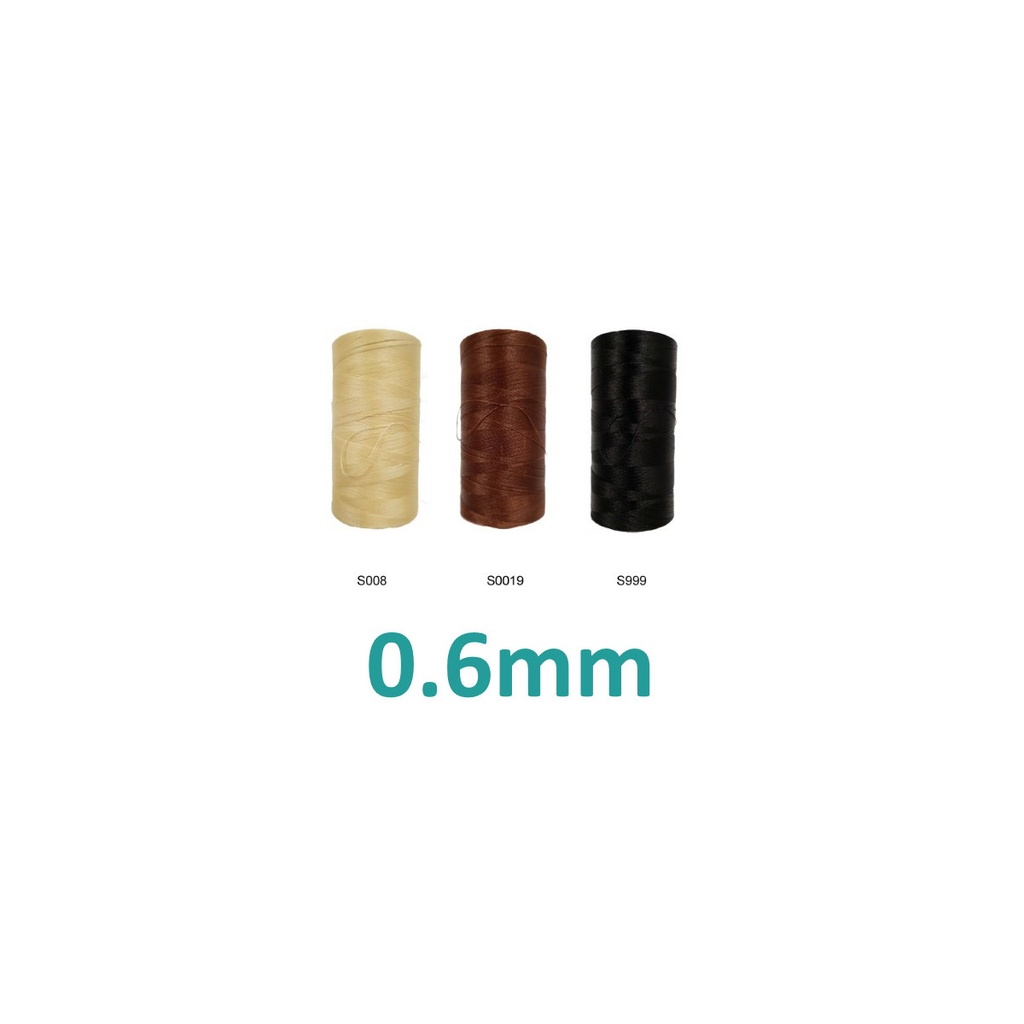 Fil Ciré Rond Polyester - Diamètre O.6 mm - Bobine 300 mètres - DECOURT