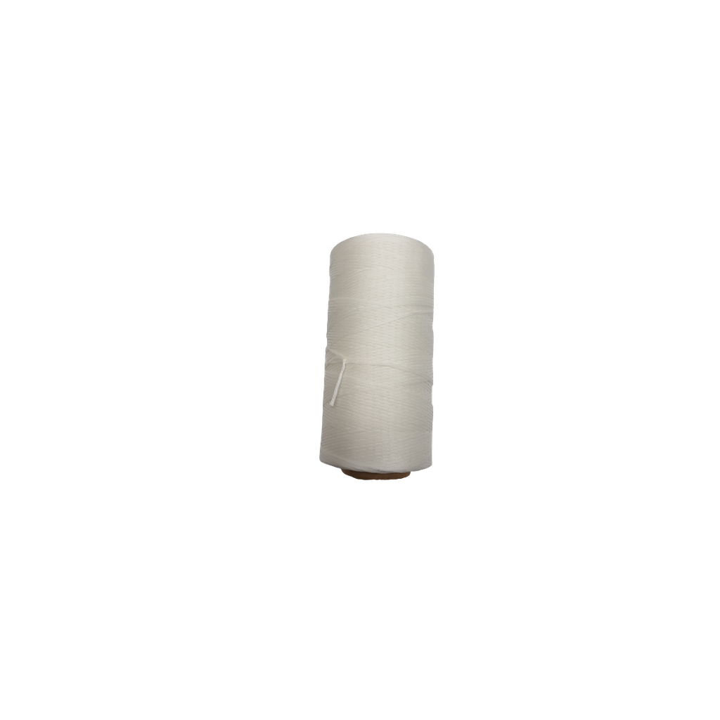 [FOUR-FIL-080-240-S000] Fil Plat et tressé, ciré - Polyester - Diamètre O,8 mm - Bobine 270 mètres - DECOURT (S000 Blanc)
