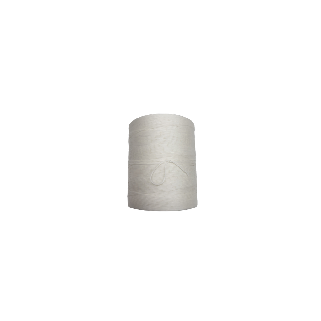 [FOUR-FIL-080-1200-S000] Fil ciré tressé Plat - Polyester - Diamètre O,8 mm - Bobine 1200 mètres - DECOURT (S000 Blanc)