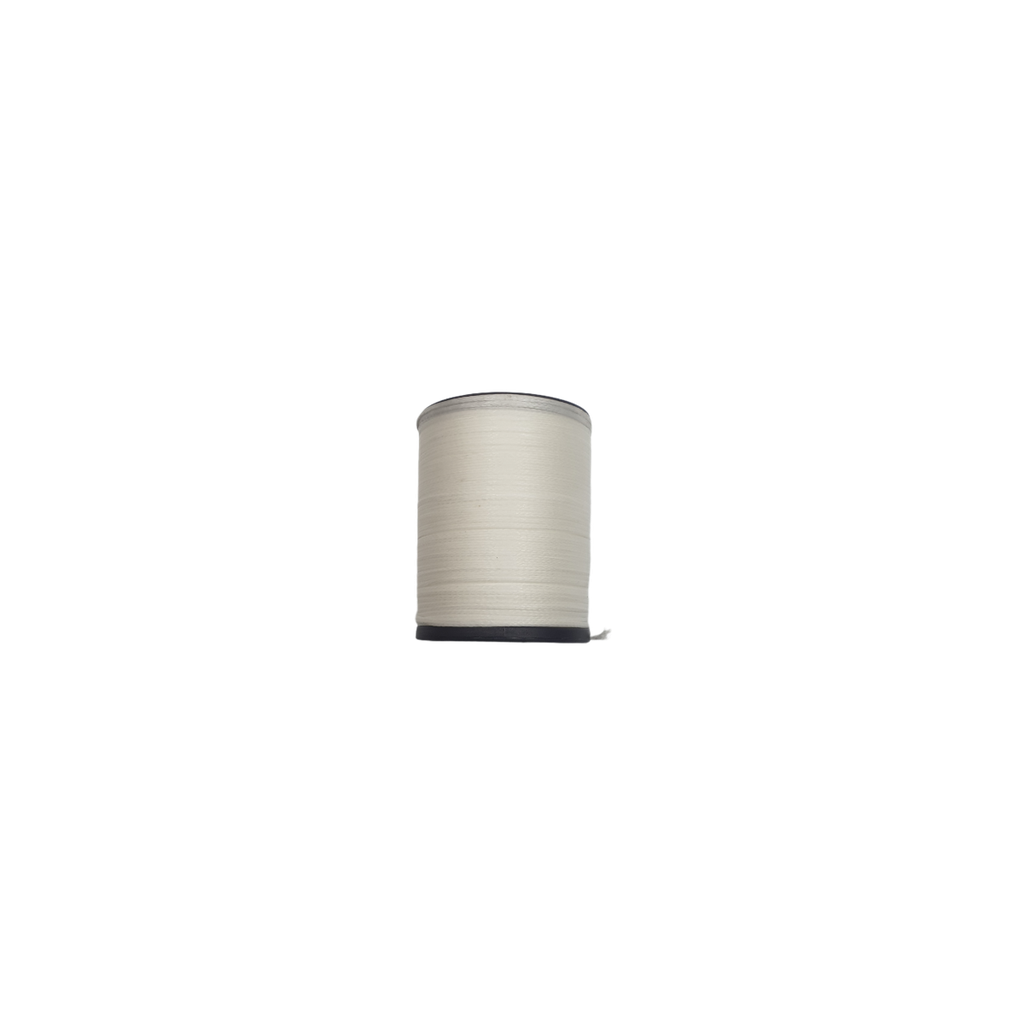 [FOUR-FIL-V2-120-60-S000] Fil plat, tressé et ciré - Polyester - 1.2mm - Bobine 60 mètres - DECOURT (S000 Blanc)