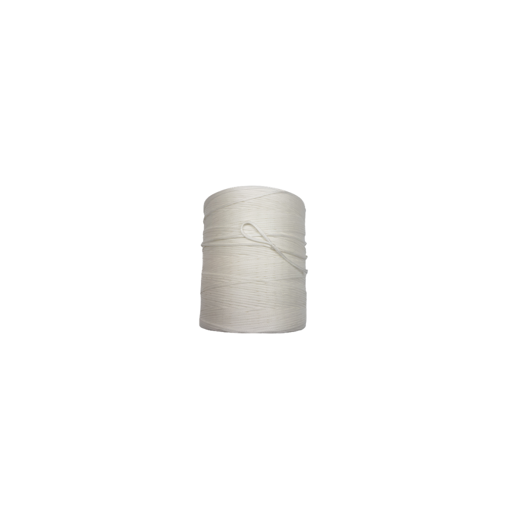 [FOUR-FIL-V2-120-600-S000] Fil plat, tressé et ciré - Polyester - 1.2mm - Bobine 600 mètres - DECOURT (S000 Blanc)
