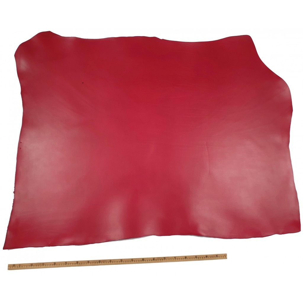 [CUI-27385-1,37] Collet Vache Lisse Rouge - Épaisseur 3,5 mm (1er Choix STANDARD, 1,37)