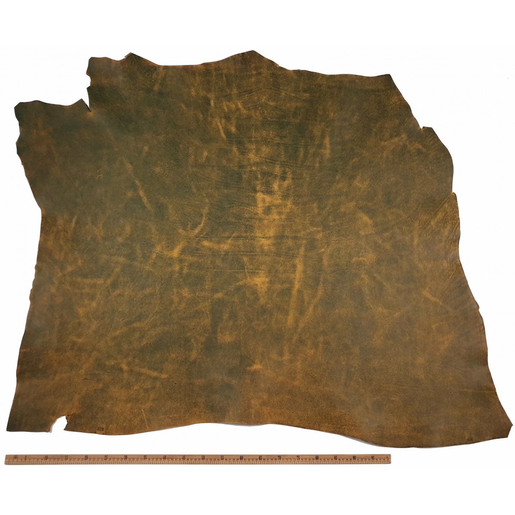 Collet de Vache Vieilli - KAKI Jaune - Épaisseur 2.5-3 mm