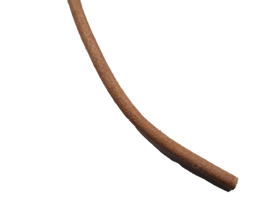 [LACETRONDRL.NT.4-001m] LACET ROND - NATUREL - 4mm - VENDU AU MÈTRE
